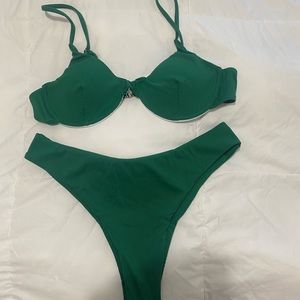 Green swimsuit